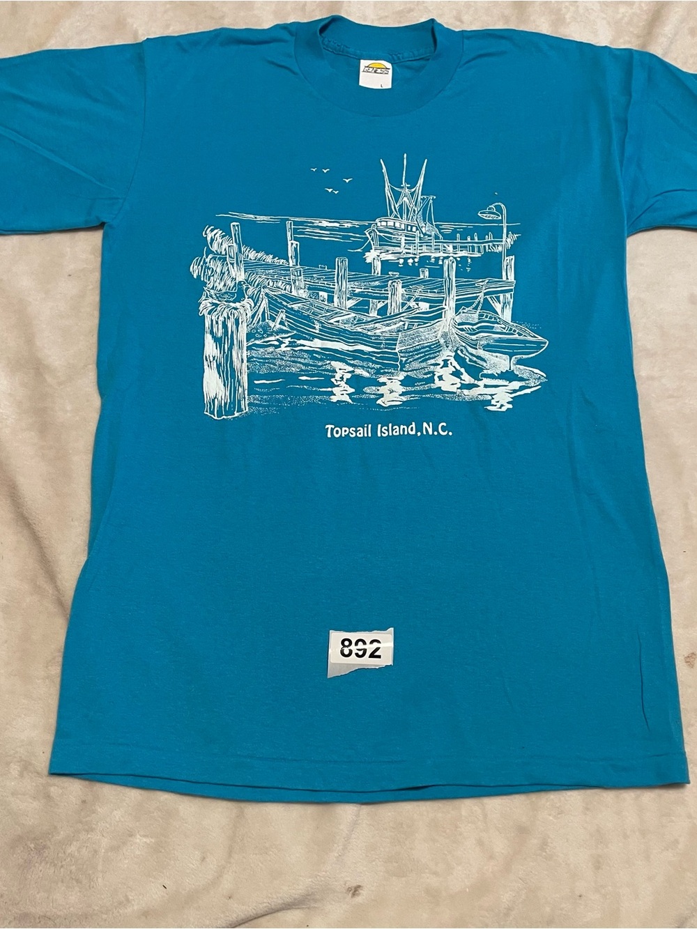 Topsail Island Graphic Tee - Teal Blue